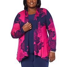 IMAN Global Chic Long Sleeve Angled Hem Topper