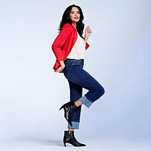 IMAN Global Chic Perfect Fit 360 Cuffed Straight-Leg Jean