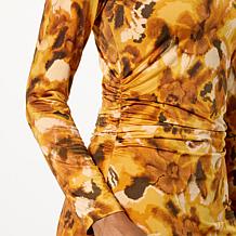 IMAN Global Chic Printed Turtleneck Dress