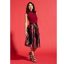 IMAN Global Chic Runway Jersey Mock Neck Tank