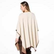 IMAN Global Chic Sweater Knit Open Front Wrap Poncho