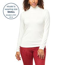 IMAN Global Chic Turtleneck with Shirred Sideseams