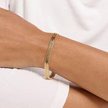 Imperial Silver 4-Row Sterling Silver Diamond-Cut Wheat Chain Bracelet