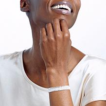 Imperial Silver Basket Weave Diamond-Cut Bracelet