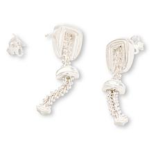 Imperial Silver Diamond-Cut Sterling Silver Wheat Design Earrings