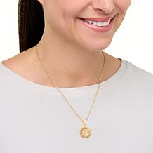 Imperial Silver Diamond-Cut Wheat Link Initial Pendant with 18" Cha...