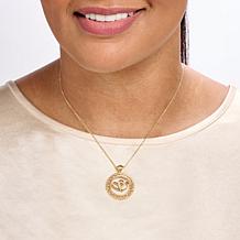 Imperial Silver Polished Diamond Cut Heart Pendant Necklace