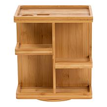 Improvements 11.7" Bamboo Rotating Beauty Beauty Organizer