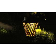 Improvements 38 Metal Solar Lantern with Planter & Stake
