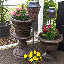 Improvements 38 Metal Solar Lantern with Planter & Stake