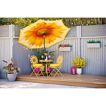 Improvements 9' Double-Layer Printed Patio Umbrella with Base