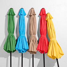 Improvements 9' Double-Layer Printed Patio Umbrella with Base