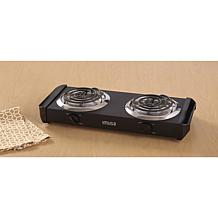 IMUSA Electric Double Burner - Black