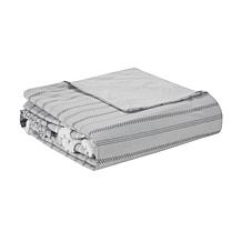 INK+IVY Imani Cotton Printed Duvet Cover Set w/ Chenille - Full/Queen
