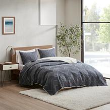 INK+IVY Pomona Cotton 3pc Coverlet Mini Set - Navy - King/Cal King