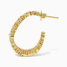 Inside Out Pave Hoop Earring