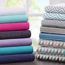 Intelligent Design Cotton-Blend Jersey Sheet Set - Charcoal - Queen