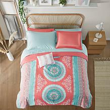 Intelligent Design Loretta Coral Full Comforter and Sheet Set