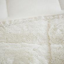 Intelligent Design Malea Shaggy Faux Fur Comforter Set Ivory - King