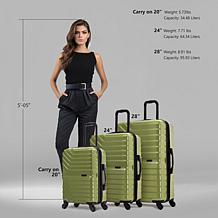 InUSA Aurum 3-Piece Lightweight Hardside Spinner Luggage Set