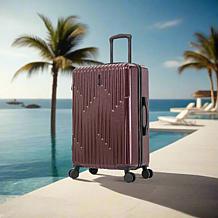 InUSA Drip Lightweight Hardside 24" Checked Bag Spinner Suitcase