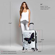 InUSA Prints 24" Hardside Lightweight Spinner Suitcase