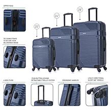 InUSA Resilience Lightweight Hardside Spinner 3 Piece Set