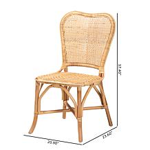 Irene Boho Rattan Dining Chair 20.9"W x 23.6"D x 37.4"H