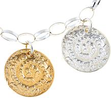 Israel Arts Sterling Silver Two-Tone Coin Style Necklace
