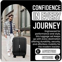 Izod 3-Piece Hard Shell Spinner Luggage Set