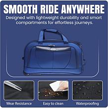 IZOD Carol 20" Rolling Duffel Bag with Wheels & Telescopic Handle
