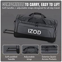 IZOD Katy 20" Rolling
Duffel Bag with Wheels & Telescopic Handle