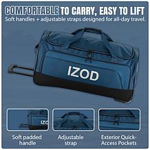 IZOD Katy 4pc Travel Duffel
Luggage Set w/Wheels & Telescopic Handle