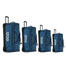IZOD Katy 4pc Travel Duffel
Luggage Set w/Wheels & Telescopic Handle
