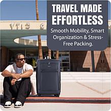 IZOD Noah 3pc Expandable Softside Luggage Set with Spinners & Lock