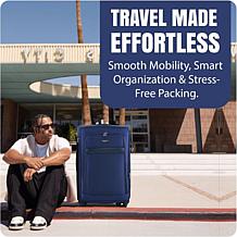 IZOD Noah 3pc Expandable Softside Luggage Set with Spinners & Lock