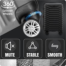 Izod Phantom 3-Piece Hard Shell Spinner Luggage Set