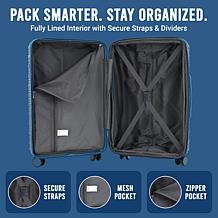 IZOD Romeo 20" Carry-On Hardside Luggage with Spinner Wheels