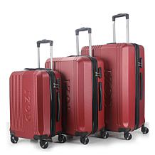 IZOD Zane 3-Piece Expandable Hardside Luggage Set with Spinner Wheels