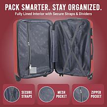 IZOD Zane 3pc Expandable Hardside Luggage Set with Spinner Wheels