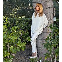 Jaclyn Smith Bouclé Jacquard Batwing-Sleeve Top