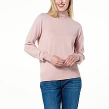 Jaclyn Smith Rhinestone Sweater Knit Turtleneck