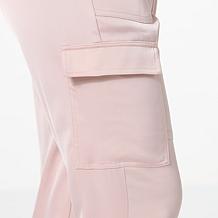 Jaclyn Smith Satin Cargo Jogger Pant
