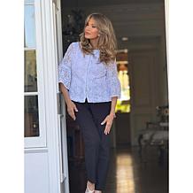 Jaclyn Smith Stretch Tech Pull-On Pant with Zipper Pockets