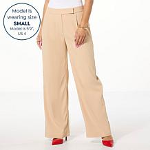 Jaclyn Smith Wide-Leg Pleated Trouser