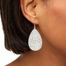 Jade of Yesteryear Carved Jade Pear Drop Earrings