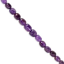Jay King 18" Amethyst Sterling Silver Graduated Bead Necklace