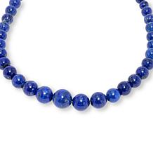 Jay King 18" Lapis Sterling Silver Graduated Beaded Necklace