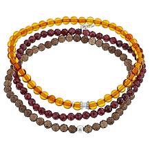 Jay King 3-Piece Multigemstone Bead Birthstone Bracelet Set