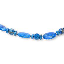 Jay King 32" Denim Lapis Sterling Silver Beaded Necklace